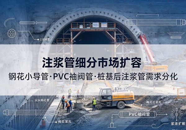 皇姑注浆管细分市场扩容，隧道钢花小导管、PVC 袖阀管、桩基后注浆管需求分化